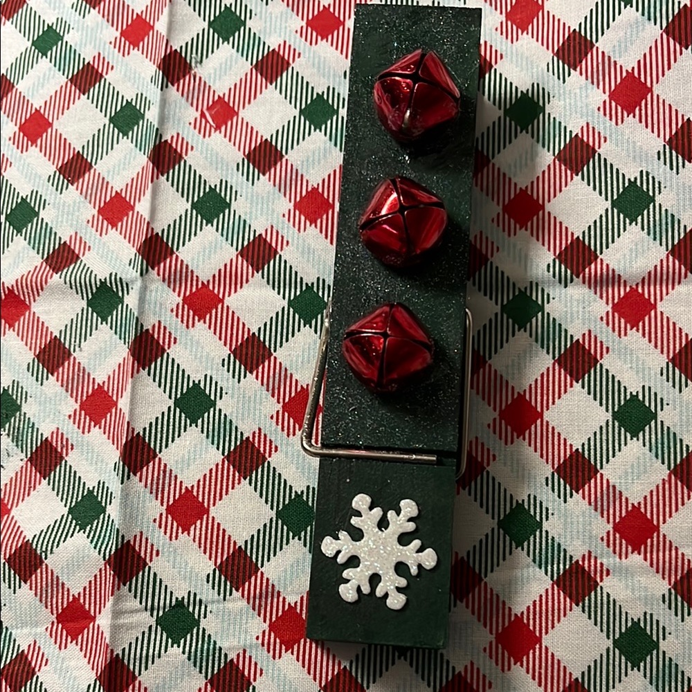 Festive Green and Red Jingle Bell Decoration